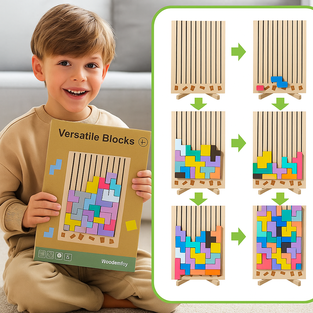 Tetris Montessori Wooden - Puzzle